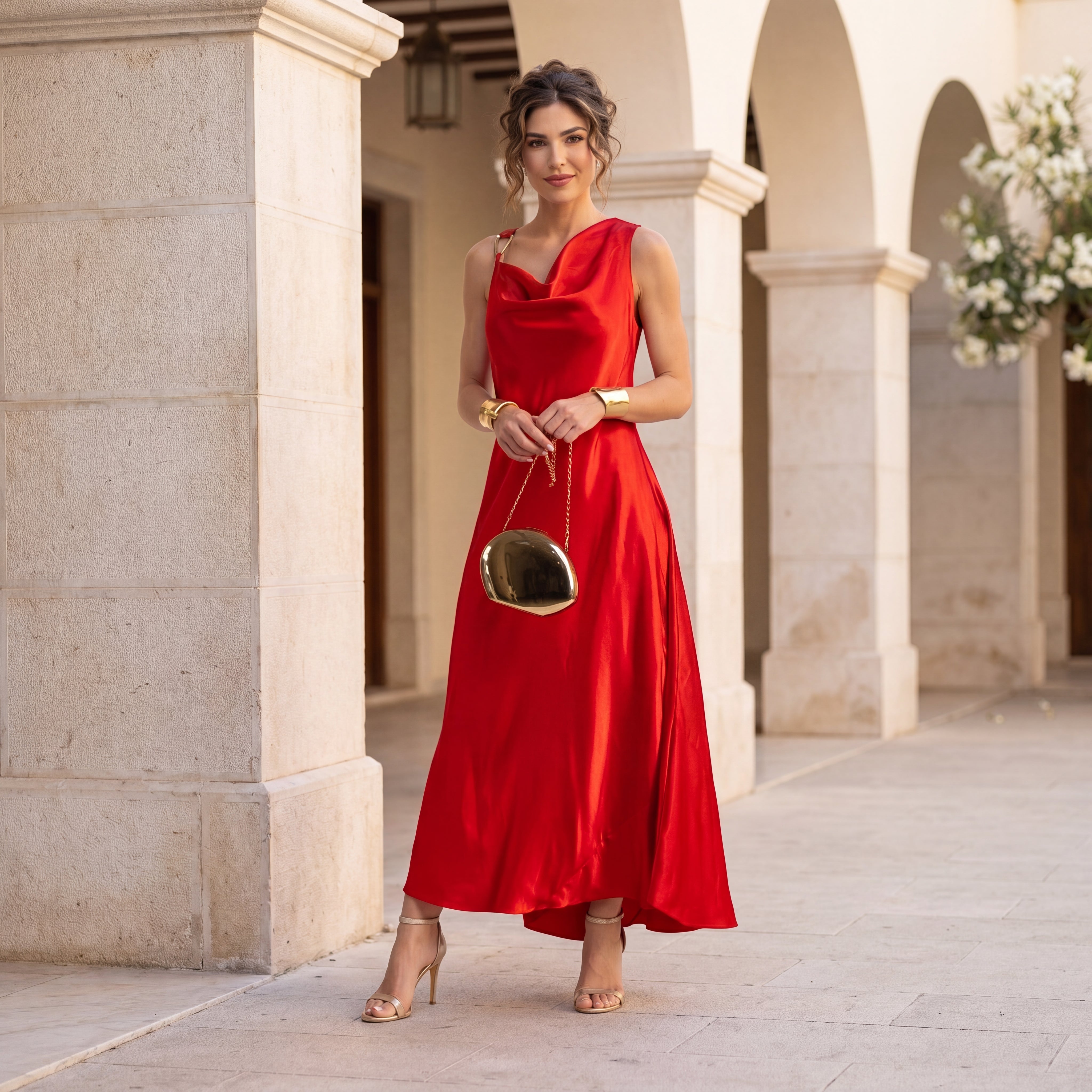 red satin dress Maxi | Scarlet & Taupe Its a combination of Size:3XP Royal Blue Sequin Mermaid 90s y2k party dress
