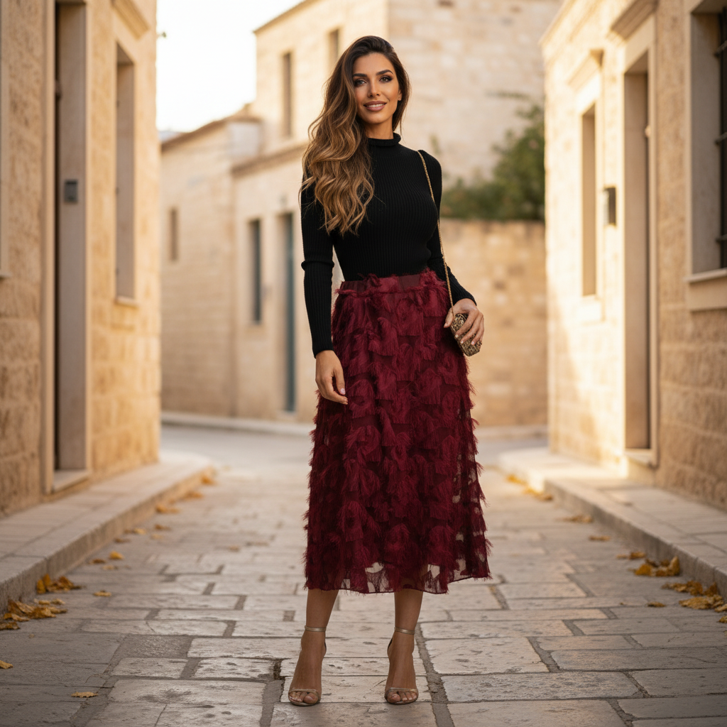 marigiou-fringe-midi-skirt-bordeaux-streetstyle