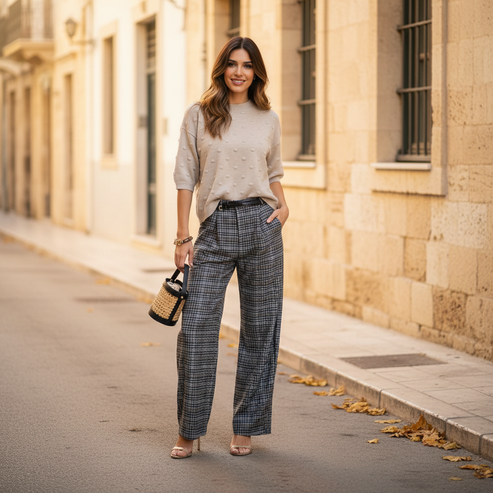 marigiou knit shirt beige street style