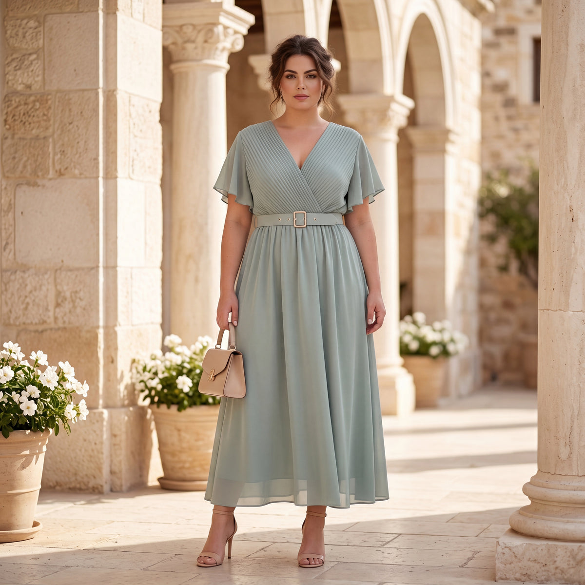 mint green plus size dress Ornamental Print Satin Women Kaftan Summer offering a flattering fit for every body Mint Green One-Shoulder Sequin Evening