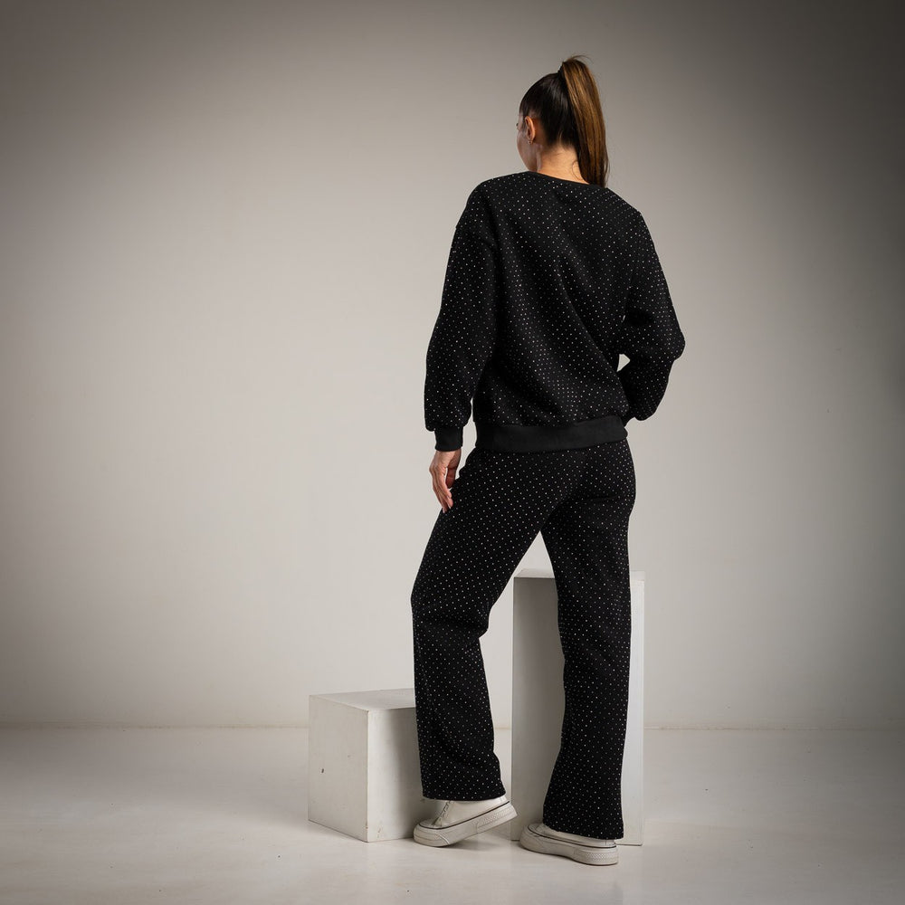 MARIΓIOÚ Swarovski loungewear set back view without vest