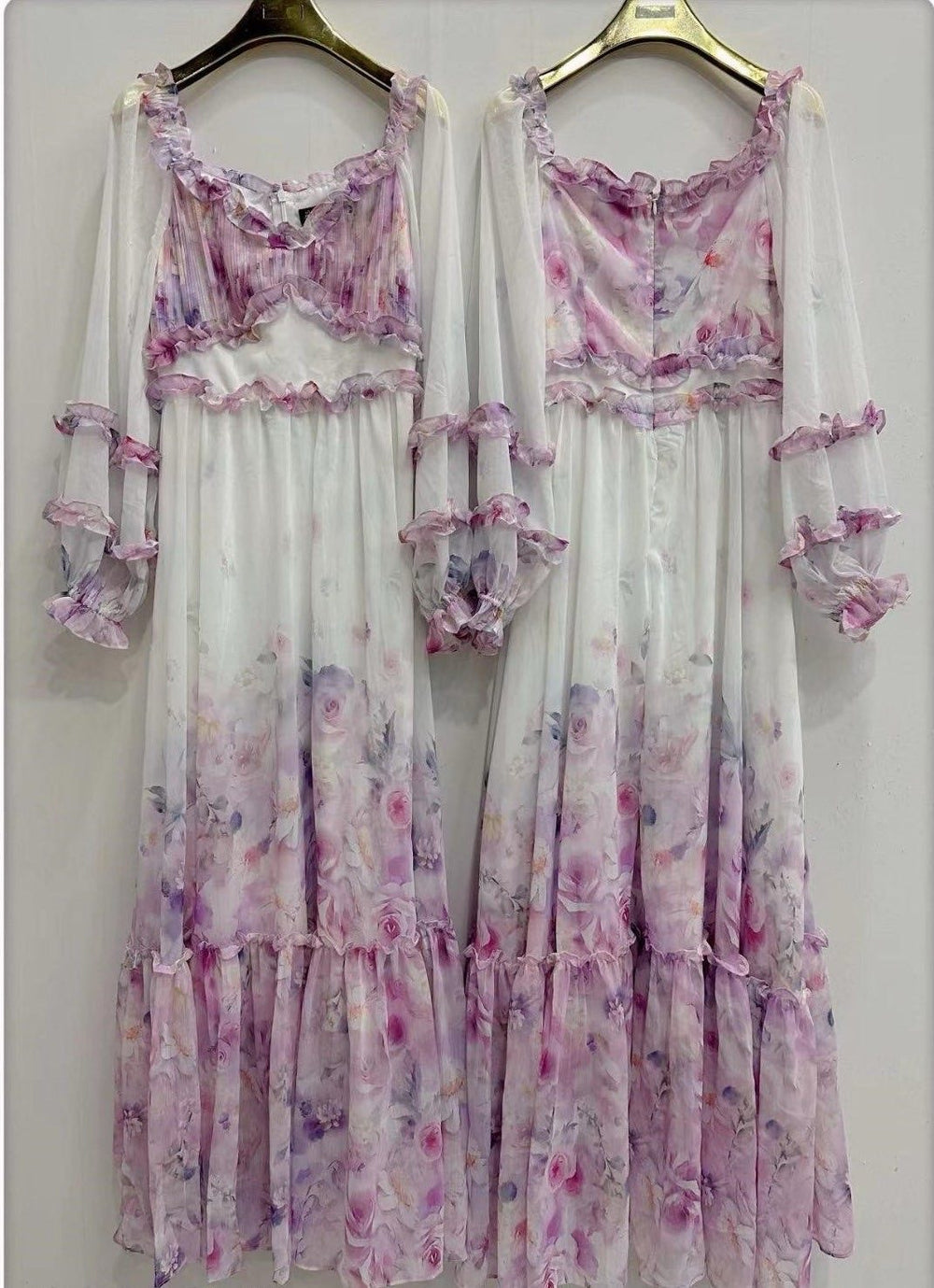 floral chiffon maxi dress real product lavender marigiou