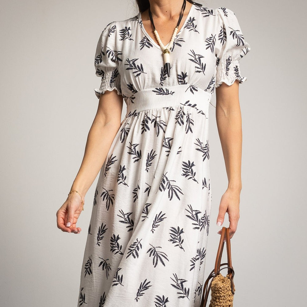 summer midi dress pattern SOLEIL MIDI DRESS IN FLORAL TRAIL | CULT MIA